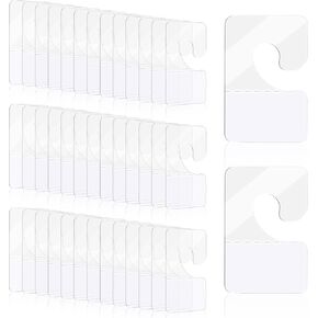 Giantree 200 Pcs Clear Self Adhesive Hang Tabs Hooks, Heavy Duty J-Hook Hanging Tags Clear Plastic Hanger Tags for Retail Display in Business Shop Offices Home