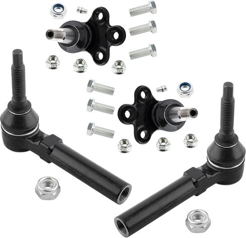 4Pc Front Lower Ball Joints & Outer Tie Rod Set Fit For Buick Enclave 2008-2017, For Chevrolet Traverse 2009-2017, For GMC Acadia 2007-16, For Saturn Outlook 2007-10 Replace# K500088 ES800286 in Saudi Arabia