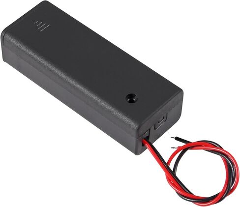 ACEIRMC 4 قطعة 8x1.5 فولت 12 فولت AA صندوق حامل البطارية مع تيار مستمر 5.5x2.1 مللي متر ذكر موصل السلكية تشغيل/إيقاف التبديل مع غطاء in Kuwait