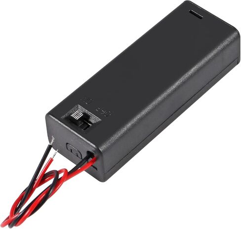 ACEIRMC 4 قطعة 8x1.5 فولت 12 فولت AA صندوق حامل البطارية مع تيار مستمر 5.5x2.1 مللي متر ذكر موصل السلكية تشغيل/إيقاف التبديل مع غطاء in Kuwait