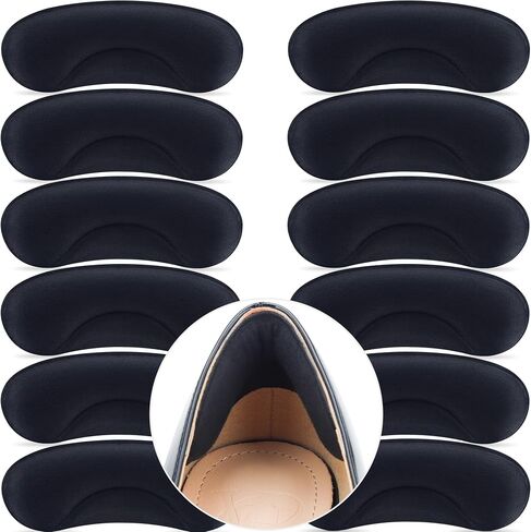 6 Pairs Heel Cushion Pads for Big Shoes Loose Shoes, Heel Protectors for Blisters Friction and Heel Pain, Anti-Slip Heel Grips to Make Shoes Fit Tighter in Saudi Arabia