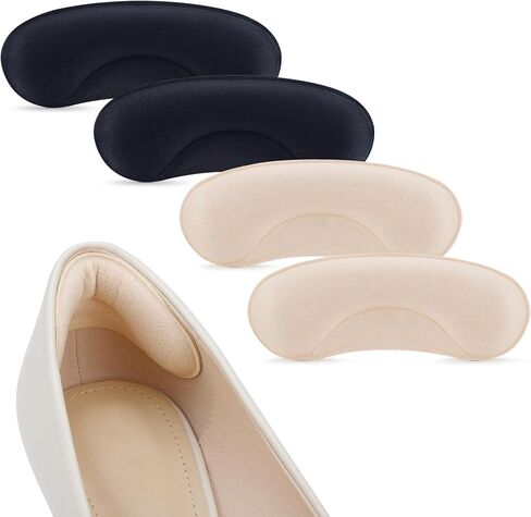 6 Pairs Heel Cushion Pads for Shoes Too Big, Shoe Grips Liners Heel Protectors to Prevent Heel Pain, Blisters and Rubbing, Anti Slip Shoe Filler Make Shoes Fit Tighter in Saudi Arabia