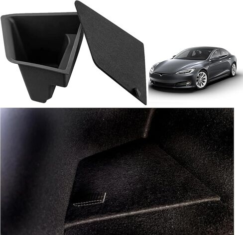 BEIQITONG Tesla Model 3 منظم صندوق السيارة الخلفي 2022 2023 2024 صندوق تخزين جانبي مع أغطية، صناديق تخزين صندوق السيارة، حزم حماية عديمة الرائحة مقاومة للماء موديل 3 ملحقات in Kuwait