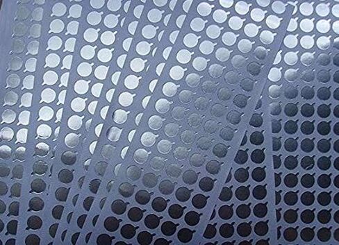 2 ورقة (240 قطعة) 9 مللي متر الفضة الألومنيوم احباط ملصق ختم للزجاجات سدادة لينة أنبوب الختم in Kuwait