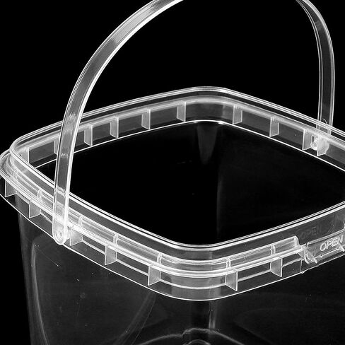 10pcs Ice Cream Bucket with Lid 300ml Clear Plastic Ice Cream Tub Small Bucket Freezer Food Storage Containers Reusable Pail for Food Drinks in Saudi Arabia