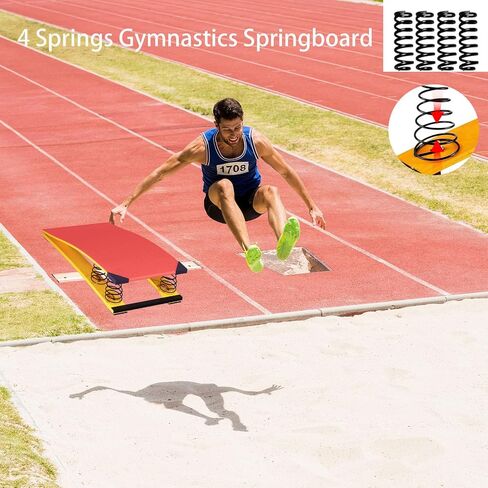 XIJIXILI Gymnastics Springboard for Kids Vaulting Training Fitnes Playing, Portable Curved Spring Board, Children's Springboard Combination, Gymnastics Equipment Suitable for Vaulting and Playing Basketball in Saudi Arabia