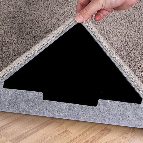 Upgrade Rug Grippers, 12 PCS Double Sided Non-Slip Washable Reusable, Keep Your Rug in Place & Make Corner Flat and Easily Peel Off in Saudi Arabia