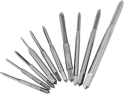 10PCS Mini Machine Hand Taps Set M1 to M3.5, Micro Tap and Die Set Micro Screw Extractor Set, Metric Thread Wire Tapping Hand Tool Kit for Repair Watch and Faucet in Saudi Arabia