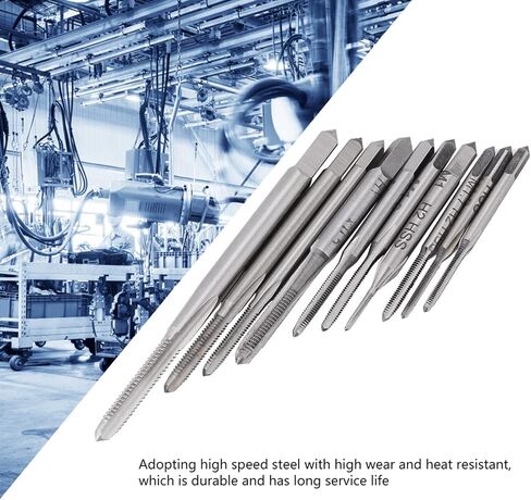 10PCS Mini Machine Hand Taps Set M1 to M3.5, Micro Tap and Die Set Micro Screw Extractor Set, Metric Thread Wire Tapping Hand Tool Kit for Repair Watch and Faucet in Saudi Arabia