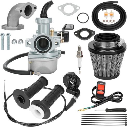 YOXUFA PZ22 22mm Carburetor Carb 38mm Air Filter Throttle Cable Grip Kit for 110cc 125cc ATV Pit Dirt Bike Coolster Mountopz SSR TaoTao DB14 DB24 Apollo Xpro Hawk 4 Stroke Engine Chinese Quad Parts in Saudi Arabia