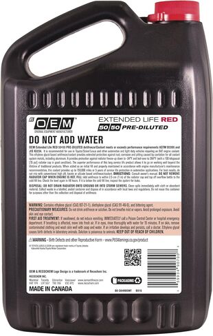 OEM Recochem 86-384OOEMGM Orange Premium Antifreeze 50/50 Extended Life Orange in Saudi Arabia