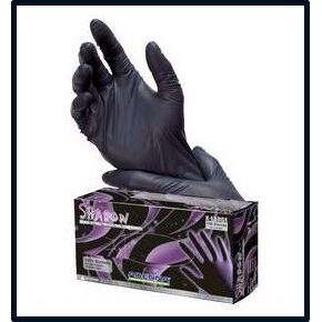 Adenna Shadow Black Nitrile Powder-Free Exam Gloves Large Case