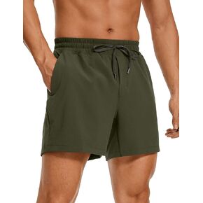 CRZ YOGA Men's Linerless Workout Shorts - 5'' / 7'' Lightweight Quick Dry Running Sports Athletic Gym Shorts with Pockets