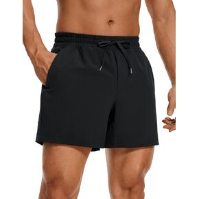 CRZ YOGA Men's Linerless Workout Shorts - 5'' / 7'' Lightweight Quick Dry Running Sports Athletic Gym Shorts with Pockets