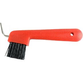 HORZE Hoof Pick with Brush - Black - One Size
