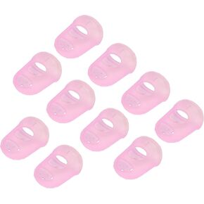 YOKIVE 10 Pcs Fingertip Protector Silicone Fingertip Covers | Protect Fingers, Great for Playing Guitar, Sewing, Cutting (Pink, 29mm/1.15-inch)