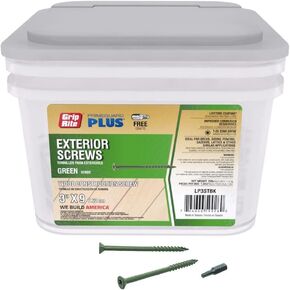 Grip-Rite PrimeGuard Plus No. 9 Wire X 3 in. L Green Star Flat Head Deck Screws 25 lb 1 pk