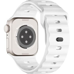 Sport Band Compatible with Apple Watch Bands 49mm 45mm 44mm 42mm 41mm 40mm 38mm for Men Women, Soft Silicone Apple Watch Ultra band for Apple Watch Series 9 8 7 6 5 4 3 2 1 SE Ultra 2