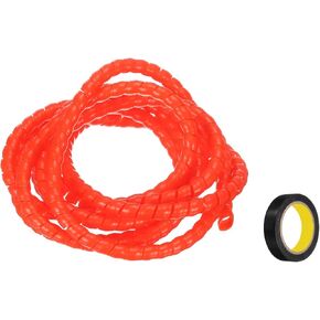 MECCANIXITY Spiral Cable Wrap 9.8ft 12mm Cable Management Sleeve PP Insulation Cord Organizer for Computer Wire Power Cable Gas Pipe Red with Tape in Kuwait