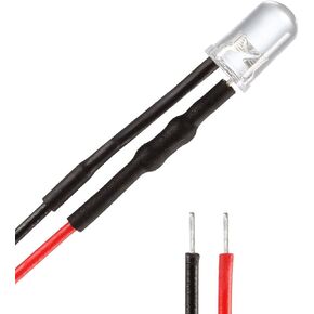 YOKIVE 5 Pcs Pre Wired LED, Semiconductor Round Head Slow Flashing LED, Keep Flashing, Great for Electronic Projects (Multicolor, 5mm, DC9-12V)