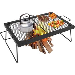 Camp Fire Cooking Racks Campfire Grate Over Fire Pit, Fireplace Cooking Grate Camp Fire Cooking Racks for Camping Cooking, Grill Grate for Fire Pit Over Fire Grill, Camping Accessories for Outside