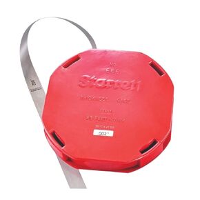 Starrett Tempered Steel Thickness Gage or Feeler Stock in Rolls with Dispenser Case - Ideal for Carpenters and Home Improvement - 0.003" Thickness, 25' x 1/2" - 666-3