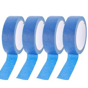 Baluue Drafting Tape 4 Rolls Blue Masking Tape Craft Color Tape Tape Blue Painters Tape Painting Tape Blue Duct Tape DIY Art Tapes Paper Tape Advanced Crepe Paper Child Textured Paper