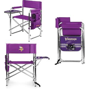 PICNIC TIME NFL Sports Side Table, Beach, Camp Chair for Adults, 19 x 24 x 33, Purple