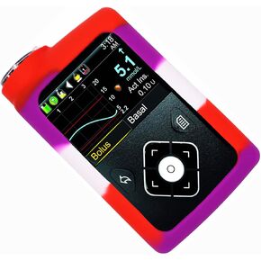 Solid Color Premium Silicone Soft Case for Medtronic Minimed Insulin Pump 630G/ 640G/ 670G/770G/780G (BLUE)