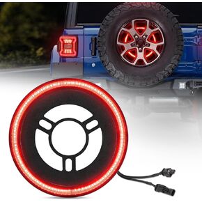 مصباح فرامل الإطارات الاحتياطية من SUPAREE، 400 قطعة من مصابيح العجلات LED، ضوء الفرامل الثالث Plug-N-Play متوافق مع Jeep Wrangler 2018 2019 2020 Wrangler JL JLU، ضوء أحمر ساطع
