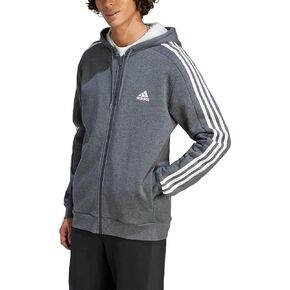 adidas Men's Essentials 3-stripes Fleece Full-zip Hoodie