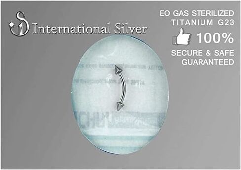 Pierced Owl - 16GA EO Gas Sterilized Grade 23 Titanium Curved Barbell Eyebrow Ring in Saudi Arabia