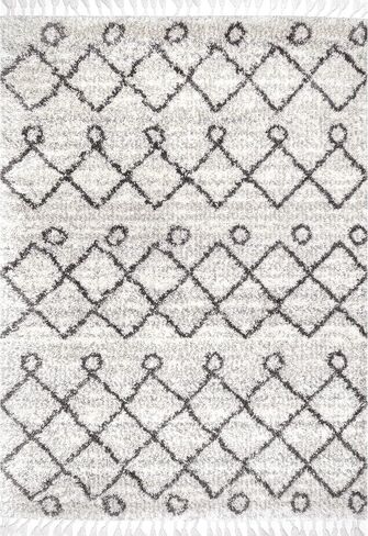 nuLOOM Transitional Kristi Shag Runner Rug, 2' 6" x 6', Ivory in Saudi Arabia