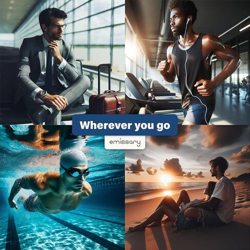 emissary Travel Toiletry Bag for Men, Water Resistant Travel Bathroom Bag Men's Shaving Kit, Dopp Kit for Men, Waterproof Toiletry Bag, Shaving Bag, Hygiene Bag, Mens Toiletry Travel Bag - Black in Kuwait