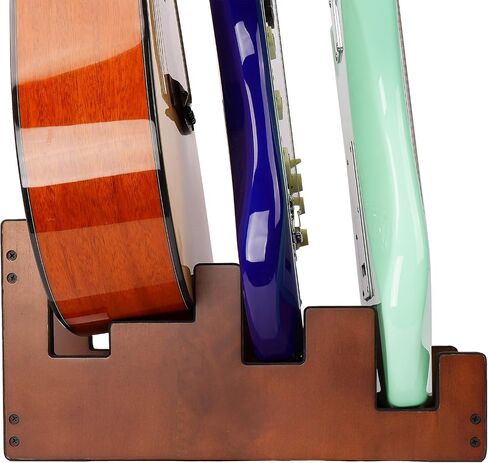 Multi Guitar Stand, 3-Holder, Space-Saving, Front Display Floor Guitar Rack, Padded Multiple Guitars Stand for Home, Studio, GS-3 (Generic) in Saudi Arabia