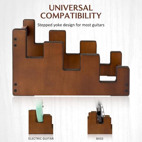 حامل جيتار متعدد، 3 حوامل، موفر للمساحة، حامل جيتار أرضي للعرض الأمامي، حامل جيتار متعدد مبطن للمنزل، الاستوديو، GS-3 (عام) in Kuwait