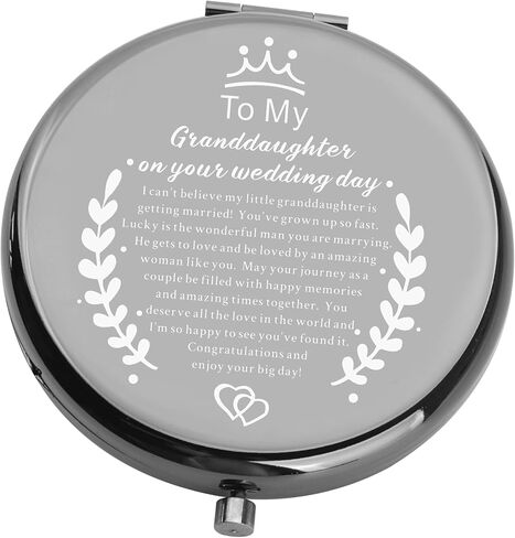 UJIMS to My Granddaughter On Your Wedding Day Gifts from Grandma Grandpa Granddaughter Wedding Day Makeup Mirror (Granddaughter Wedding) in Saudi Arabia
