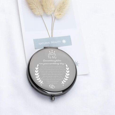 UJIMS to My Granddaughter On Your Wedding Day Gifts from Grandma Grandpa Granddaughter Wedding Day Makeup Mirror (Granddaughter Wedding) in Saudi Arabia