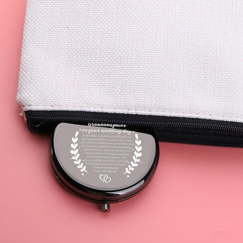 UJIMS to My Granddaughter On Your Wedding Day Gifts from Grandma Grandpa Granddaughter Wedding Day Makeup Mirror (Granddaughter Wedding) in Saudi Arabia