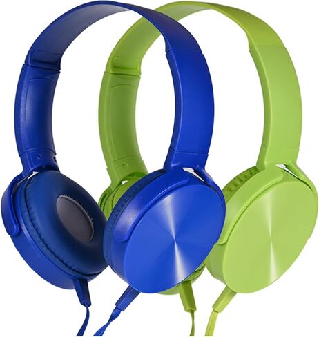 سماعات الرأس Wensdo السائبة للفصل الدراسي 24 حزمة سماعات متعددة الألوان، سماعات دوارة مريحة للطلاب بالجملة للمكتبة والمدرسة والطائرة والأطفال للتعلم عبر الإنترنت والسفر، صوت ستيريو الضوضاء in Kuwait