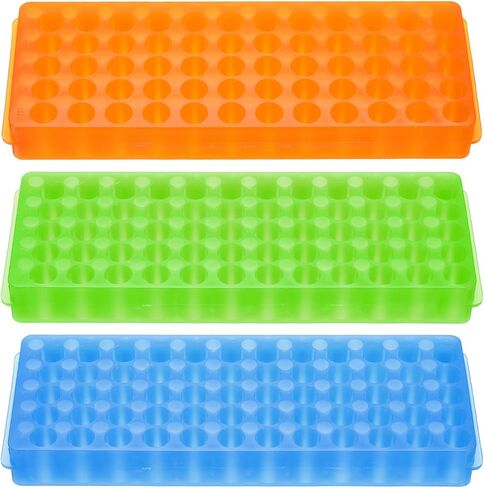 PATIKIL 60 Wells Tube Rack, 1 Set Vial Rack Double Panel Centrifuge Tube Holder for Microcentrifuge Tubes 0.2/0.5/1.5/2ml, Blue, Orange, Green in Saudi Arabia