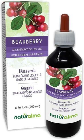 Naturalma Bearberry (Arctostaphylos uva Ursi) Leaf Alcohol-Free Tincture - 4 fl oz Liquid Extract in Drops - Herbal Supplement - Vegan in Saudi Arabia