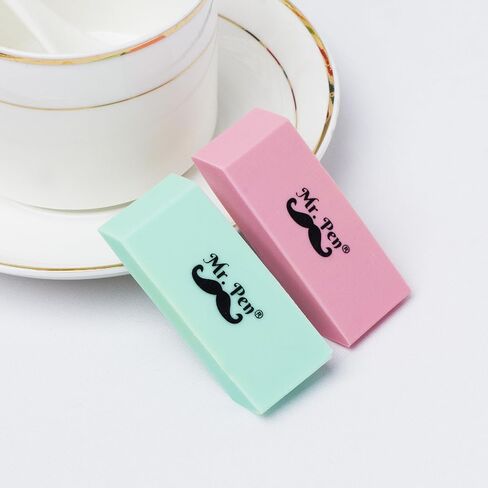 Mr. Pen- Erasers, 12 Pack, Green Pencil Eraser, Erasers for Pencils, Mr Pen Erasers, Erasers for School, Large Eraser, Block Erasers for School, Rubber Eraser, Large Erasers for School in Kuwait