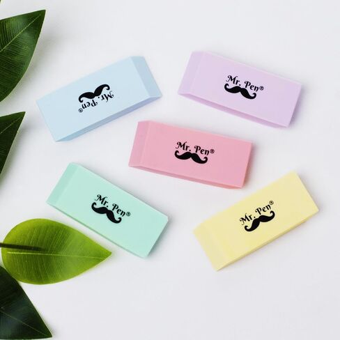 Mr. Pen- Erasers, 12 Pack, Green Pencil Eraser, Erasers for Pencils, Mr Pen Erasers, Erasers for School, Large Eraser, Block Erasers for School, Rubber Eraser, Large Erasers for School in Kuwait