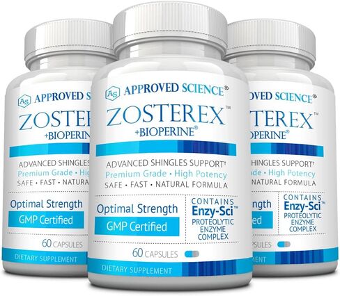 Approved Science Zosterex - Immune Support - L-Lysine 1000 mg, Vitamin B Blend, Mushroom Blend - 60 Capsules in Saudi Arabia