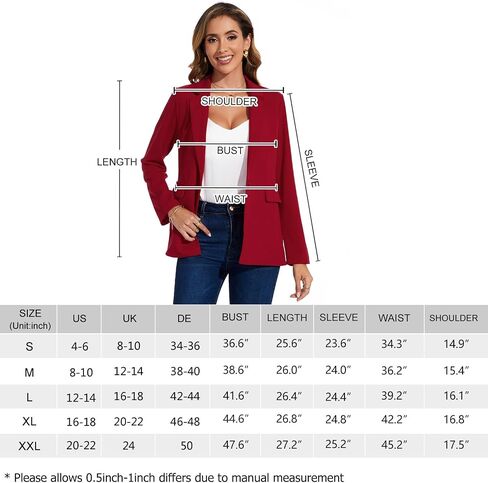 MINTLIMIT Blazers for Women One Button Jacket Suits Notched Lapel Classic Casual Formal Long Sleeve Blazer with Pockets in Saudi Arabia