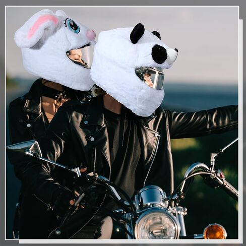 Chuarry Motorcycle Helmet Cover Cute Animal Helmet Cover Funny Helmet Decoration Dust Cap for Rides GIF (Helmet Not Included) in Saudi Arabia