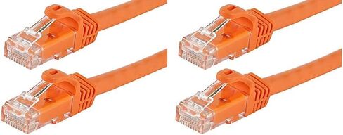 كابل مونوبرايس Cat5e إيثرنت باتش - 10 قدم - برتقالي | Snagless RJ45، مجدولة، 350 ميجا هرتز، UTP، سلك نحاسي نقي، 24AWG - سلسلة Flexboot in Kuwait