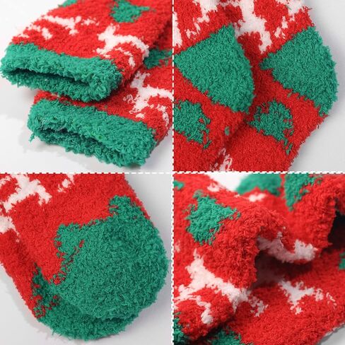 Womens Fuzzy Socks Cozy Fluffy Cute Animal Cat Dog Socks for Women Winter Warm Slipper Socks for Christmas Gifts in Kuwait