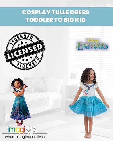 Disney Girls Short Sleeve Tulle Dress Toddler to Big Kid Sizes (2T - 18-20) in Kuwait